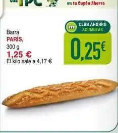 Masymas París - barra oferta
