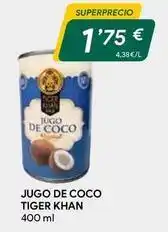 Masymas Tiger khan - jugo de coco oferta