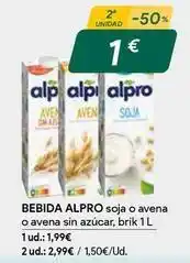 Masymas Alpro - bebida soja o avena oferta