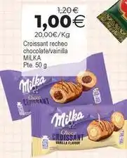 Plenus Supermercados Milka - croissant recheo chocolate oferta