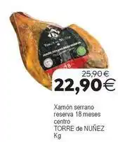 Plenus Supermercados Torre de núñez - xamón serrano reserva 18 meses oferta