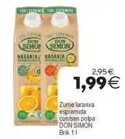 Plenus Supermercados Don simón - zume laranxa espremida con/sen polpa oferta