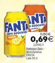 Plenus Supermercados Fanta - refresco zero limon/laranxa oferta