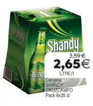 Plenus Supermercados Cruzcampo - cervexa shandy oferta