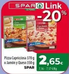 Spar La Palma Spar - pizza capricciosa o jamon y queso oferta