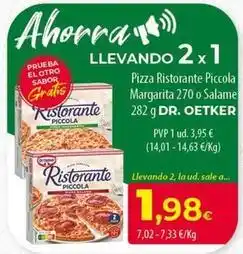 SPAR Lanzarote Dr oetker - pizza ristorante piccola margarita 270 o salame oferta