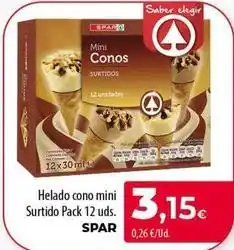 SPAR Lanzarote Spar - helado cono mini surtido oferta