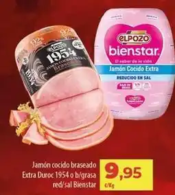 SPAR Lanzarote Elpozo - jamon cocido braseado extra duroc 1954 o b/grasa red/sal bienstar oferta