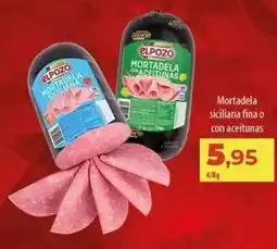 SPAR Lanzarote Elpozo - mortadela siciliana fina o con aceitunas oferta