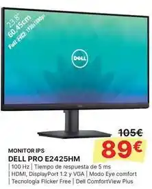Dell - monitor ips pro e2425hm