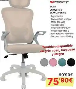 Dynos Informática Drift - silla drair35 blanca/beige oferta
