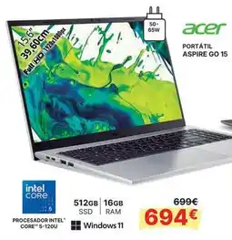 Dynos Informática Acer - procesador intel core 5-12u oferta