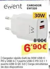Dynos Informática Ewent - cargador ew1326 oferta