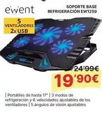 Dynos Informática Ewent - soporte base refrigeracion ew1259 oferta