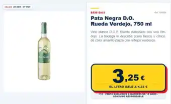 Rueda - pata negra d.o. rueda verdejo