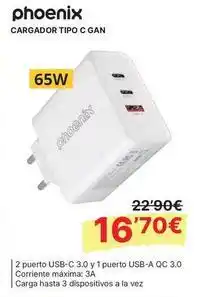 Dynos Informática Phoenix - cargador tipo c gan oferta