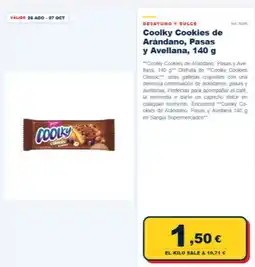 Sangüi Disfruta - cookies de arandano, pasas y avellana oferta