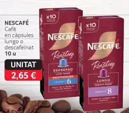 GM Cash & Carry Nescafe cafe en capsules lungo o descafeinat oferta