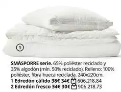 IKEA Smasporre serie. 65% poliéster reciclado y 35% algodon oferta