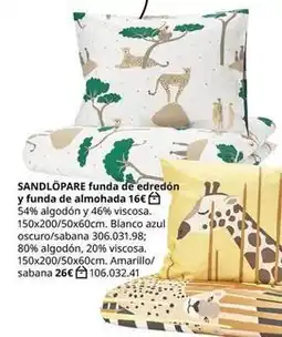 IKEA Blanco - sandlopare funda de edredón y funda de almohada oferta