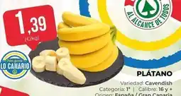 SPAR Gran Canaria Origen - plátano oferta
