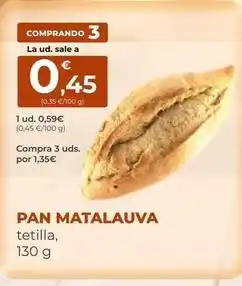 SPAR Gran Canaria Pan matalauva oferta