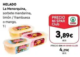 SPAR Gran Canaria La menorquina - helado oferta