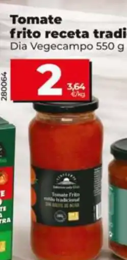 Dia Fresh Dia Vegecampo tomate frito receta tradicional oferta