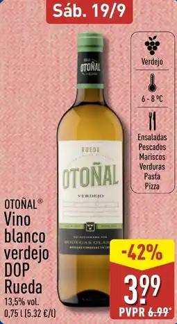 ALDI Otoñal vino blanco verdejo dop rueda oferta