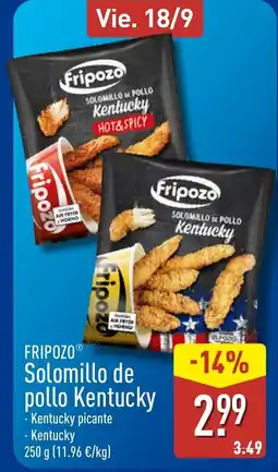 ALDI Fripozo solomillo de pollo kentucky oferta