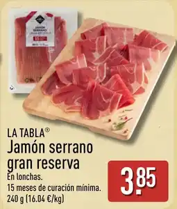 ALDI La tabla jamón serrano gran reserva oferta