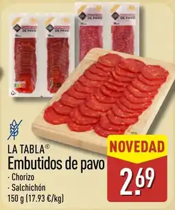 ALDI La Tabla embutidos de pavo oferta