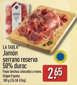 ALDI La tabla jamón serrano reserva oferta