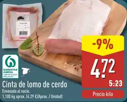 ALDI Cinta de lomo de cerdo oferta
