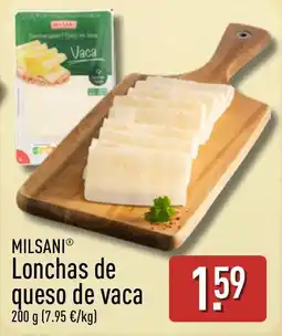 ALDI Milsani lonchas de queso de vaca oferta