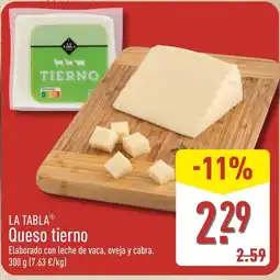 ALDI La tabla queso tierno oferta