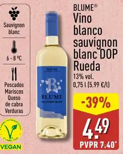 ALDI Blume vino blanco sauvignon blanc DOP Rueda oferta