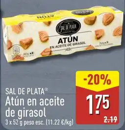 ALDI Sal de Plata atún en aceite de girasol oferta