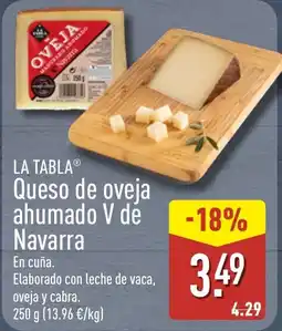 ALDI La tabla queso de oveja ahumado v de navarra oferta