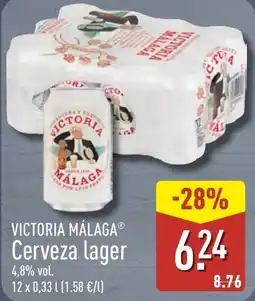 ALDI Victoria Málaga Cerveza lager oferta