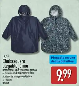 ALDI L&D chubasquero plegable júnior oferta