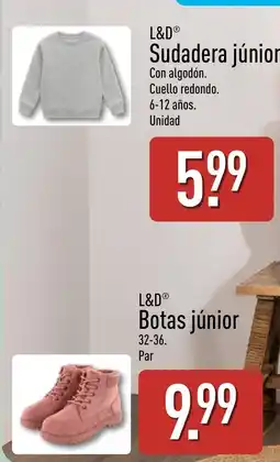 ALDI L&D sudadera júnior oferta
