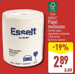 ALDI Esselt papel multiusos oferta