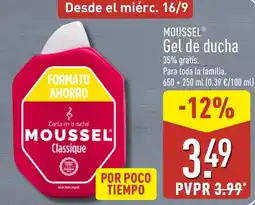 ALDI Moussel Gel de ducha oferta