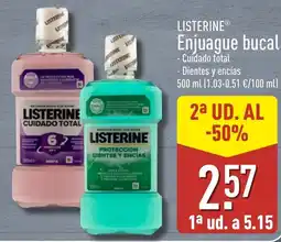 ALDI Listerine enjuague bucal oferta