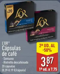 ALDI L'OR Cápsulas de café oferta