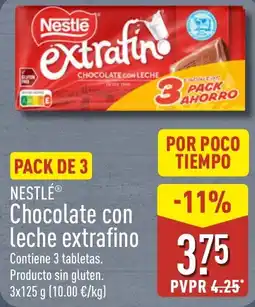 ALDI Nestlé chocolate con leche extrafino oferta