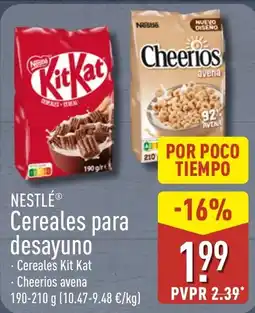 ALDI Nestlé cereales para desayuno oferta