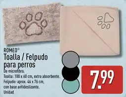 ALDI Romeo toalla / felpudo para perros oferta