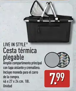 ALDI Live in style cesta termica plegable oferta